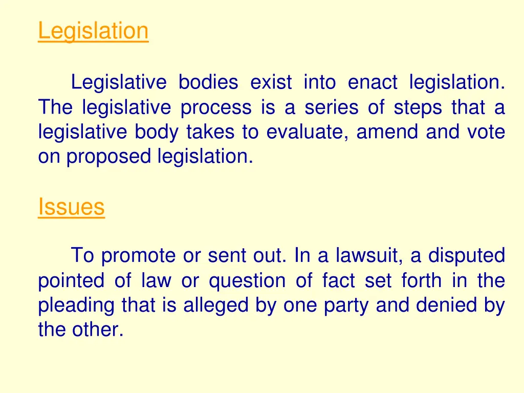 legislation