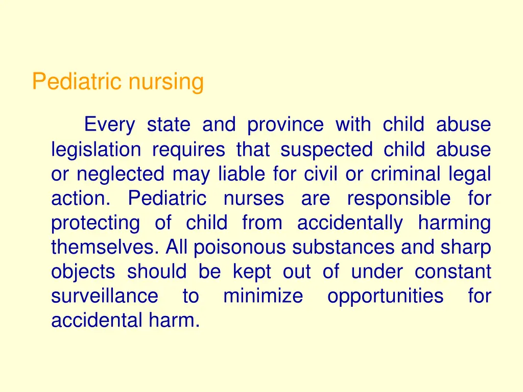 pediatric nursing