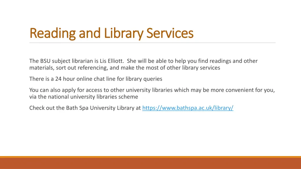 reading and library services reading and library