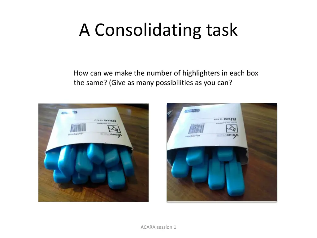 a consolidating task