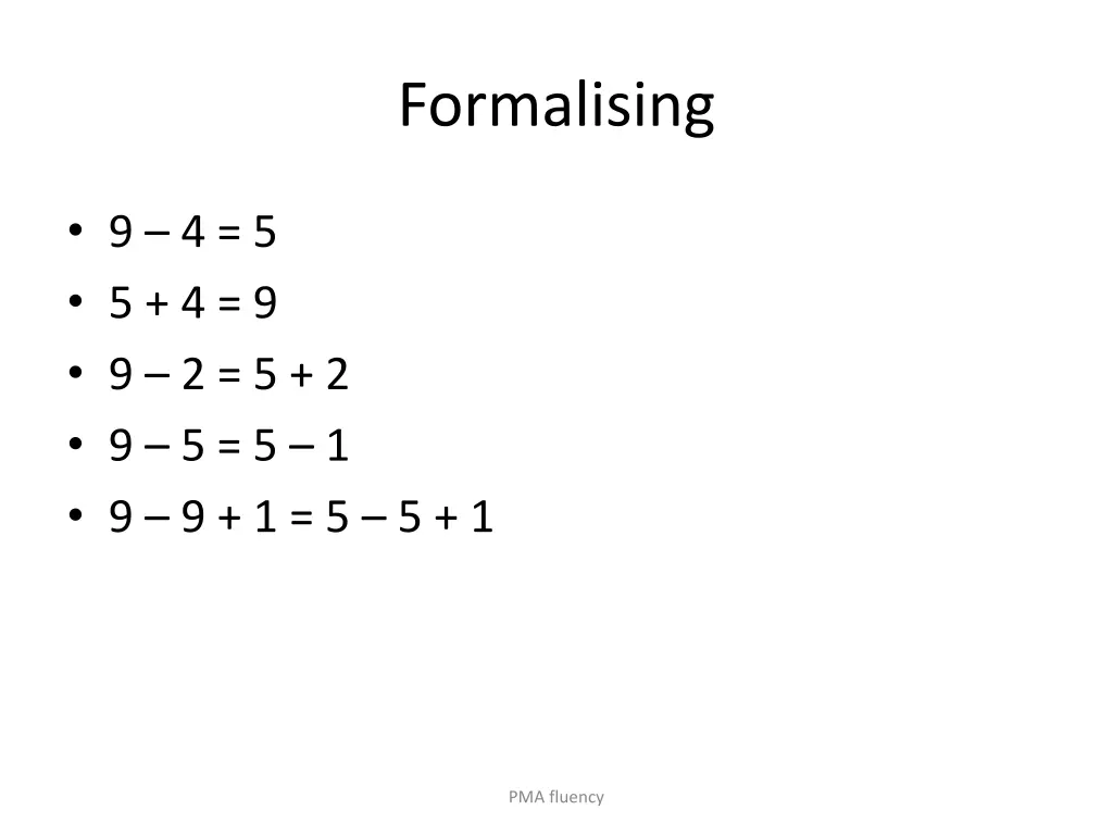 formalising