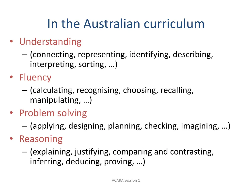 in the australian curriculum understanding