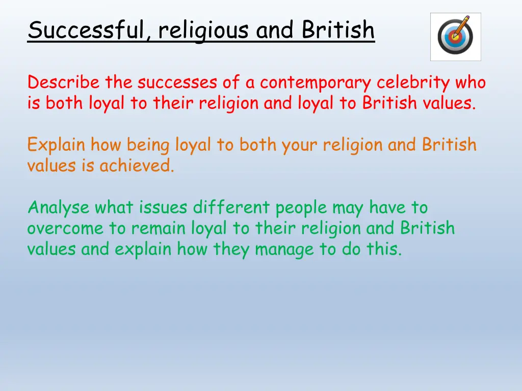 successful religious and british