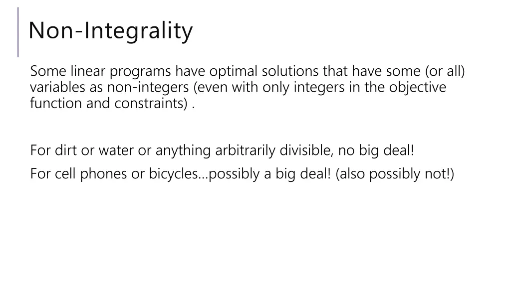 non integrality