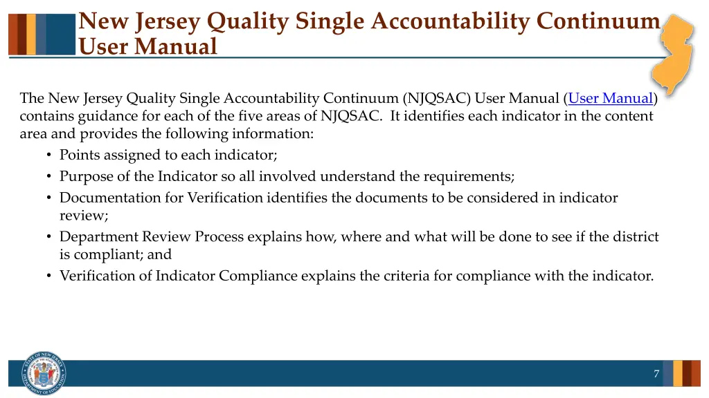 new jersey quality single accountability