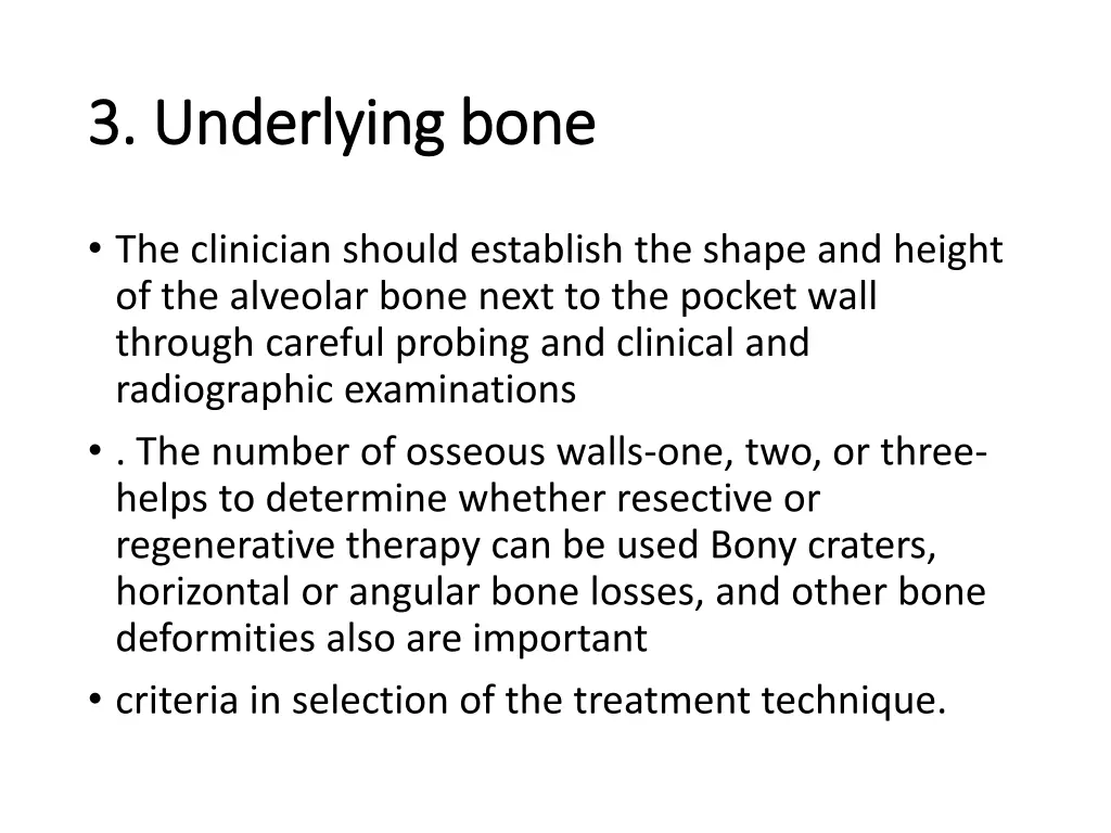 3 underlying bone 3 underlying bone