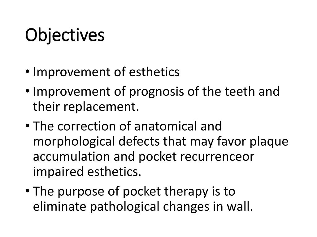 objectives objectives