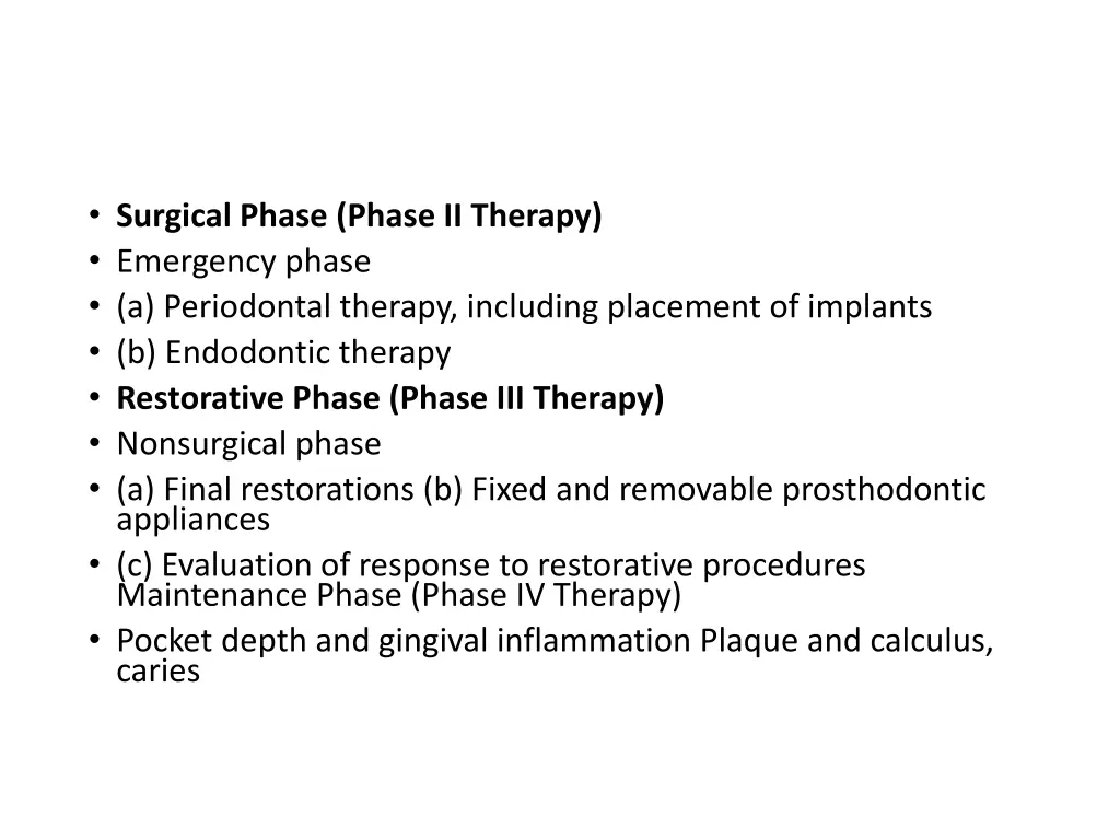 surgical phase phase ii therapy emergency phase