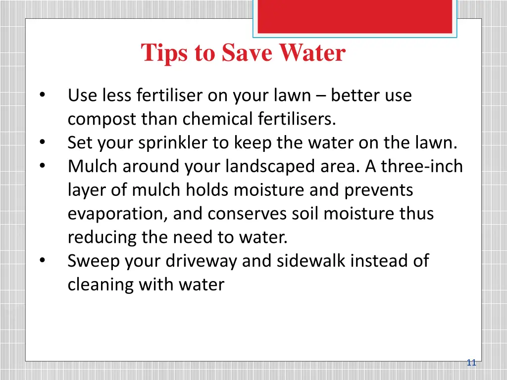 tips to save water 5