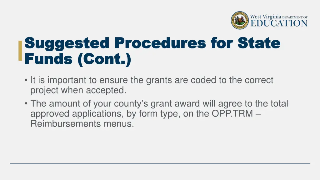 suggested procedures for state suggested 3