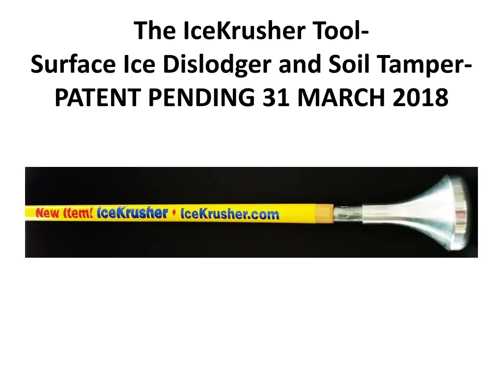 the icekrusher tool surface ice dislodger