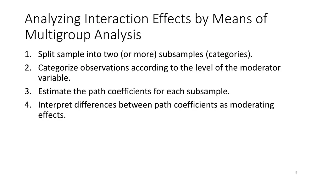 analyzing interaction effects by means