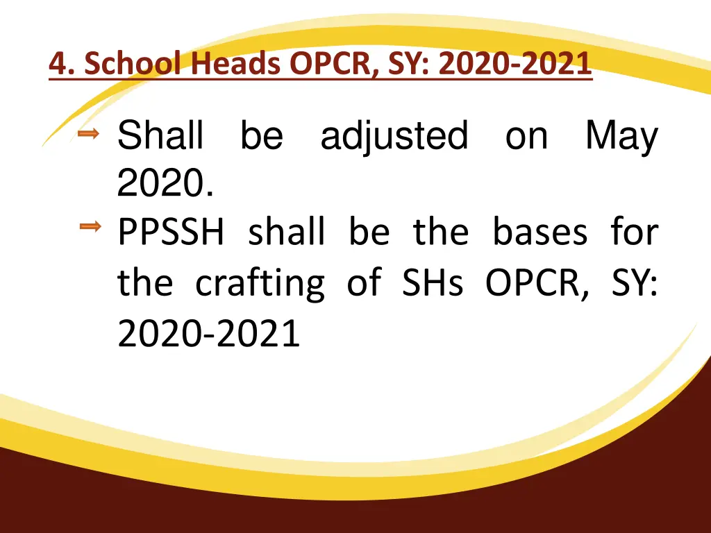 4 school heads opcr sy 2020 2021