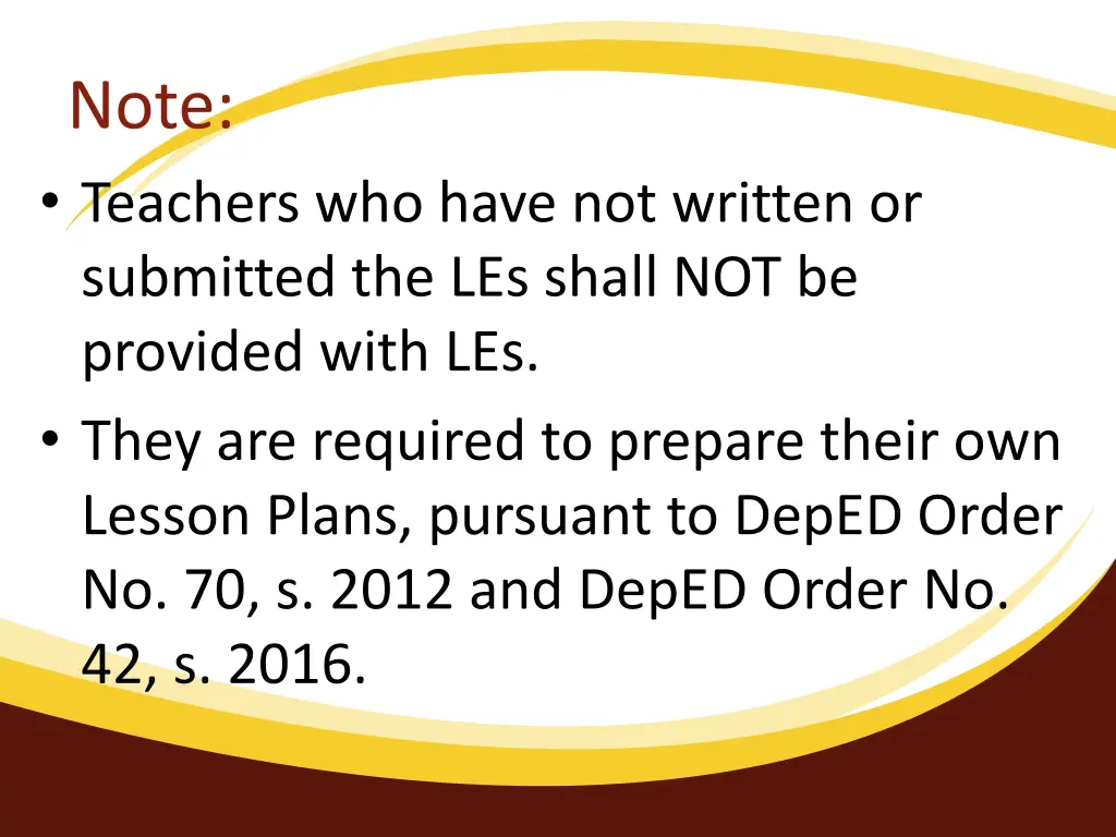 note teachers who have not written or submitted