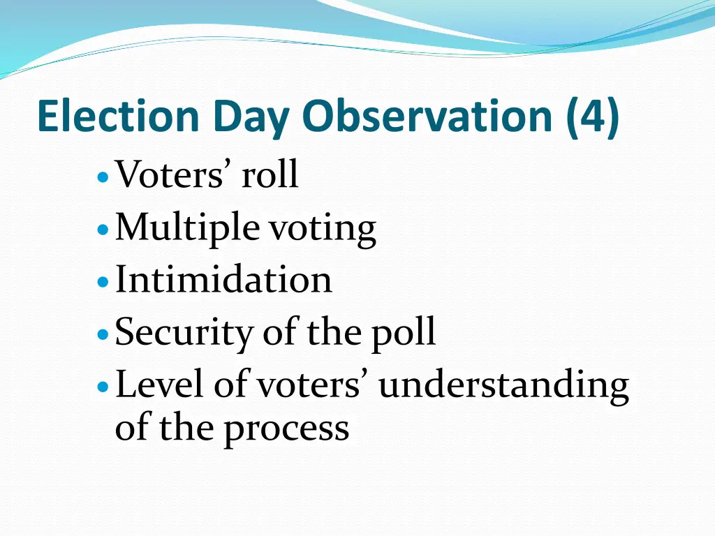 election day observation 4 voters roll multiple