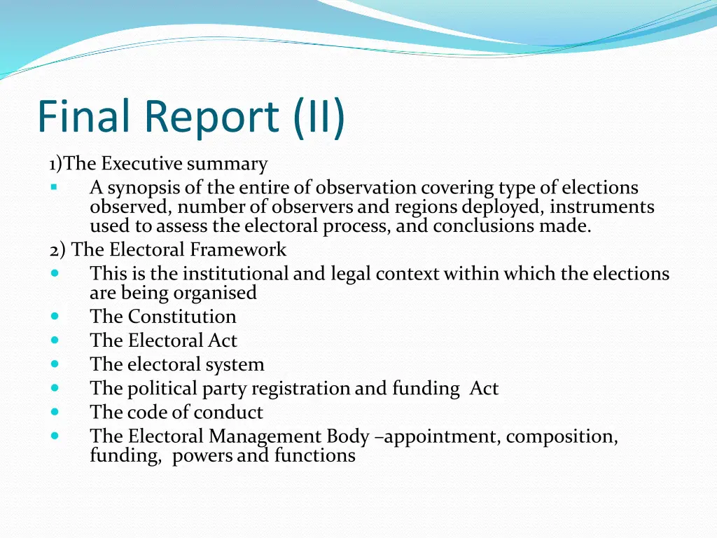 final report ii