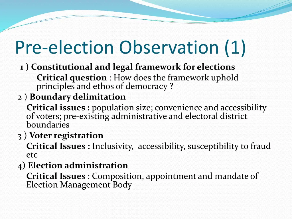 pre election observation 1 1 constitutional