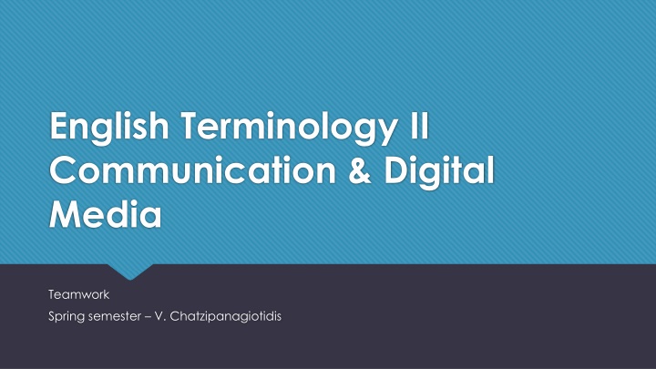 english terminology ii communication digital media