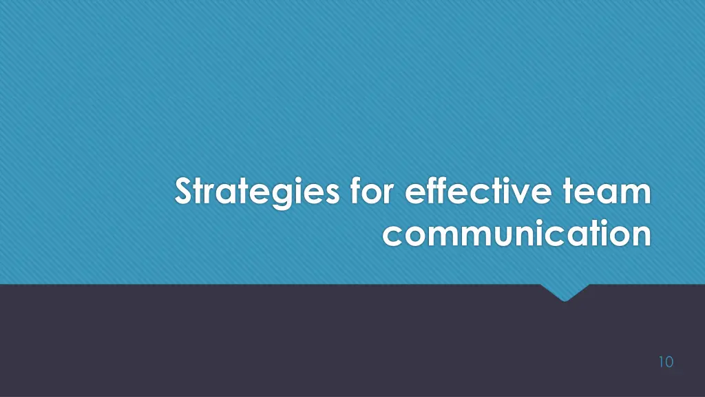 strategies for effective team communication