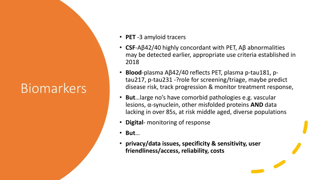 pet 3 amyloid tracers csf a 42 40 highly