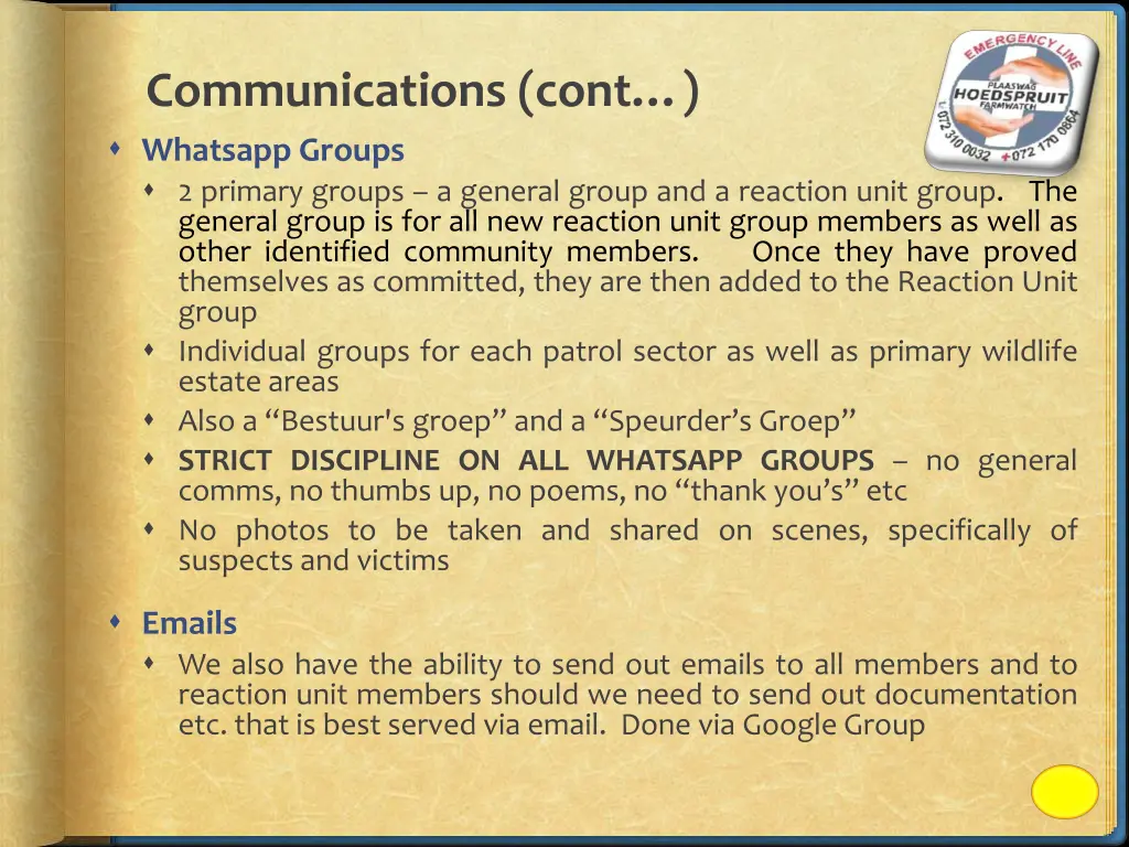 communications cont whatsapp groups 2 primary