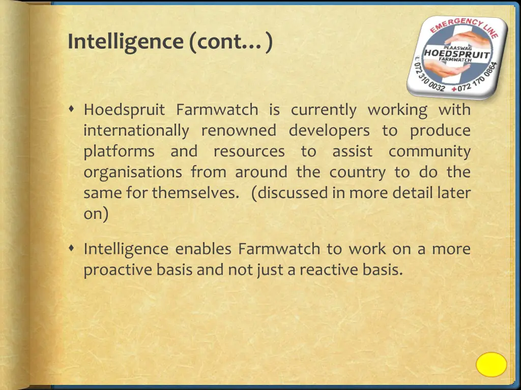 intelligence cont