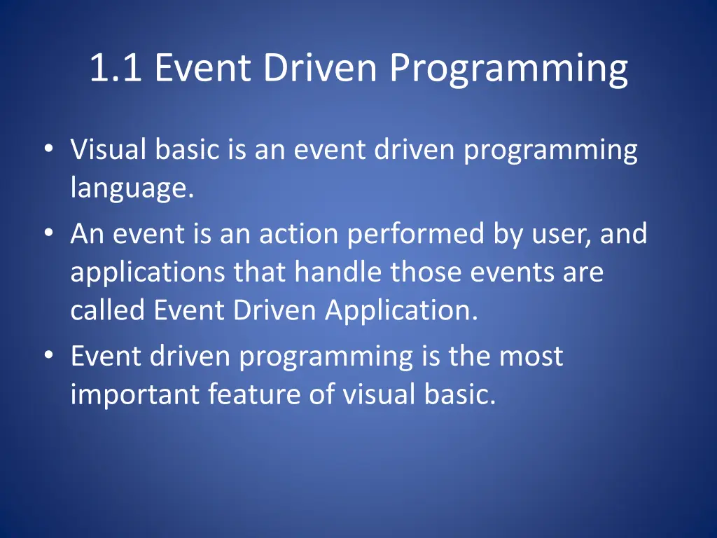 1 1 event driven programming