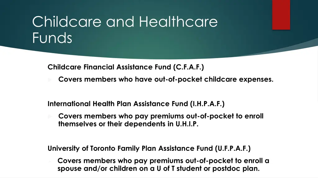 childcare and healthcare funds 1