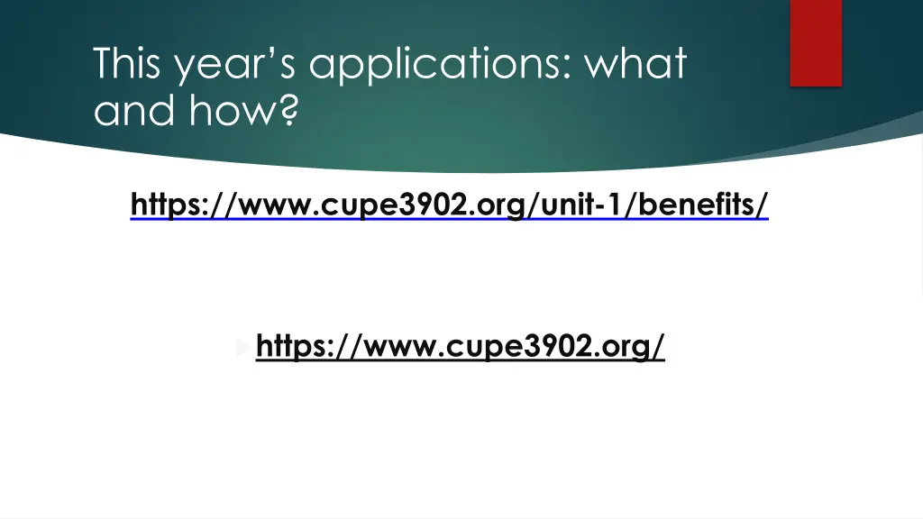 this year s applications what and how