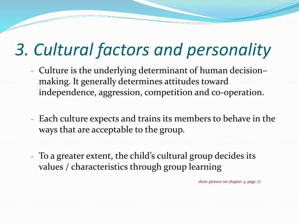 3 cultural factors and personality