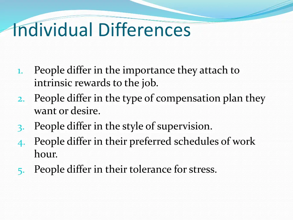 individual differences