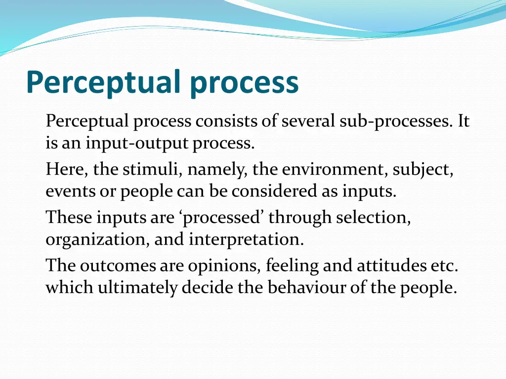 perceptual process