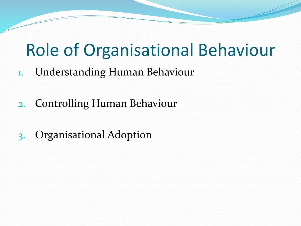 role of organisational behaviour