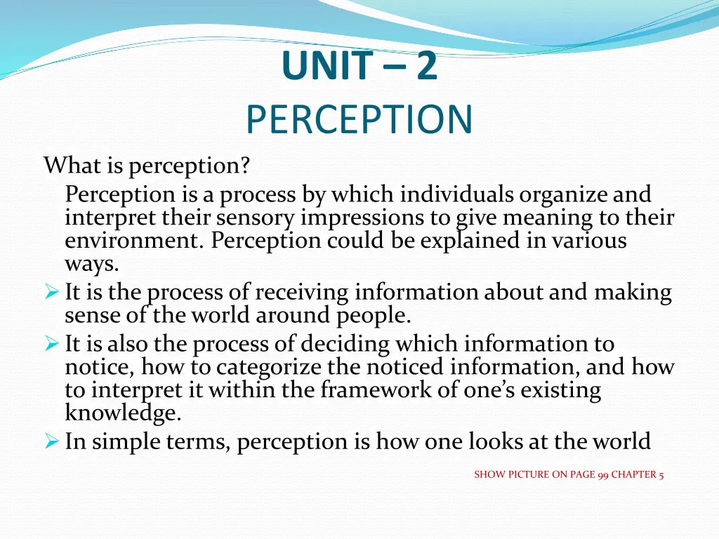 unit 2 perception