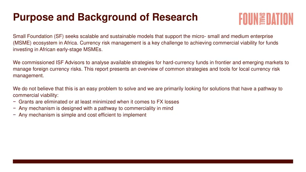 purpose and background of research