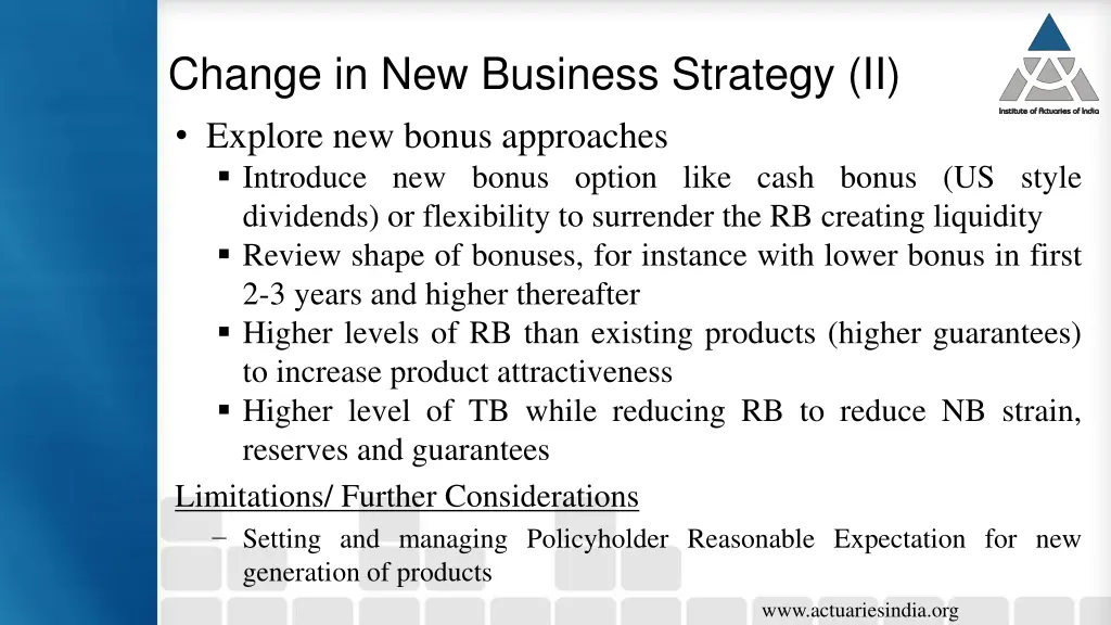 change in new business strategy ii explore