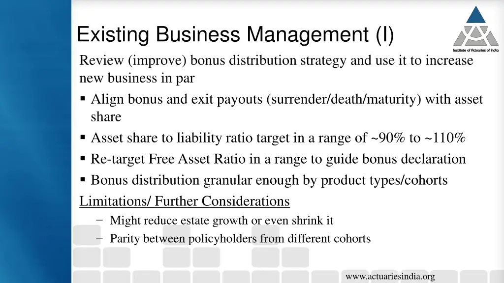 existing business management i review improve