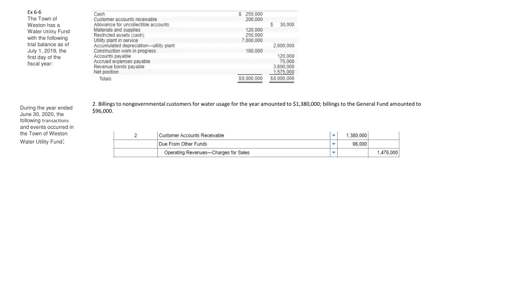ex 6 6 the town of weston has a water utility 3