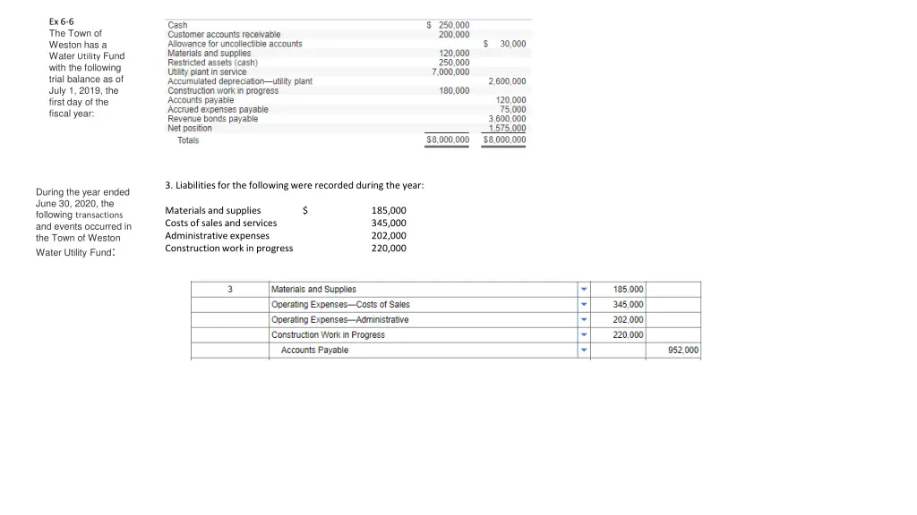 ex 6 6 the town of weston has a water utility 4