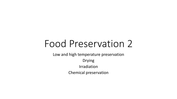 food preservation 2