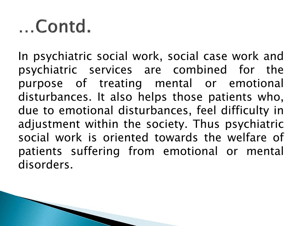 in psychiatric social work social case work