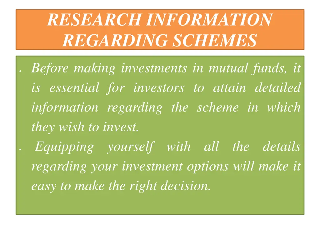 research information regarding schemes