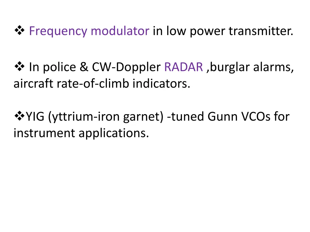 frequency modulator in low power transmitter