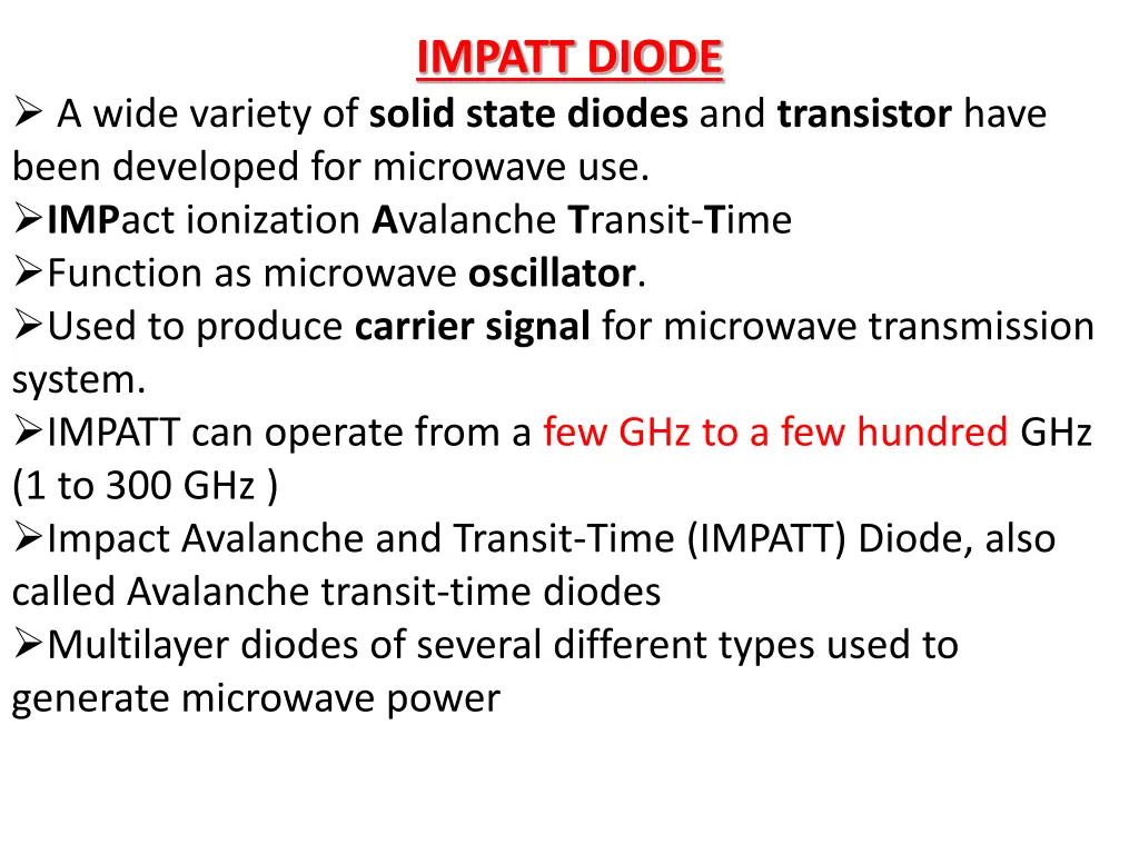 impatt diode