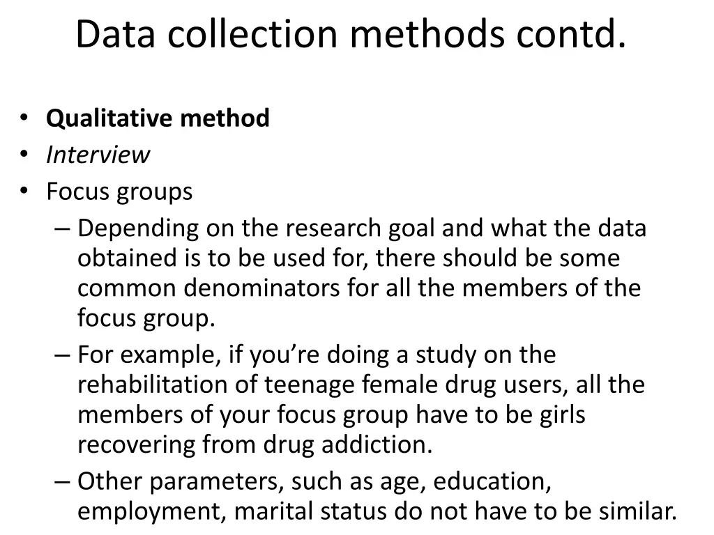 data collection methods contd 19