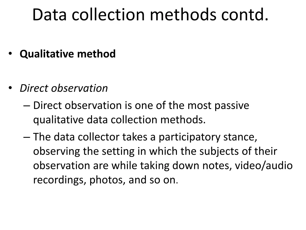 data collection methods contd 20