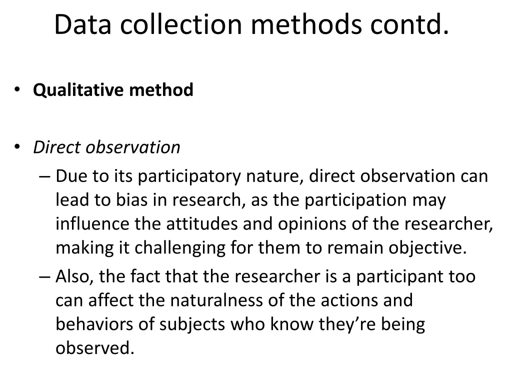 data collection methods contd 21