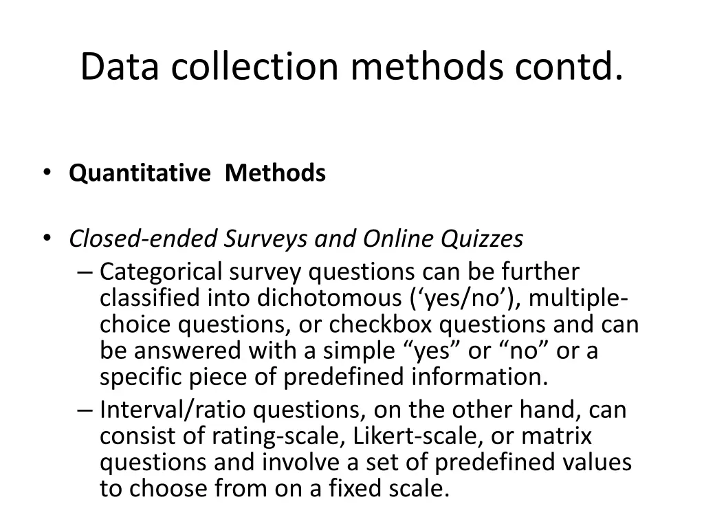 data collection methods contd 4