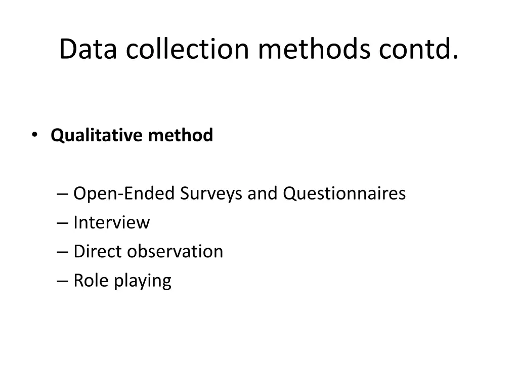 data collection methods contd 7