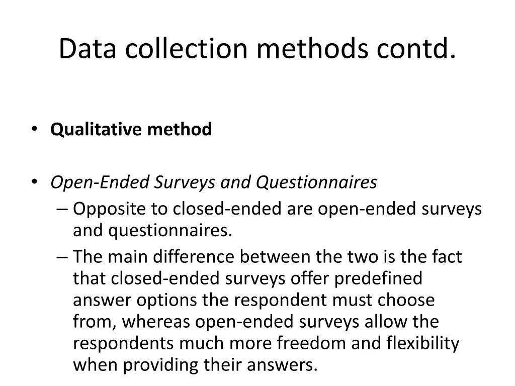 data collection methods contd 8